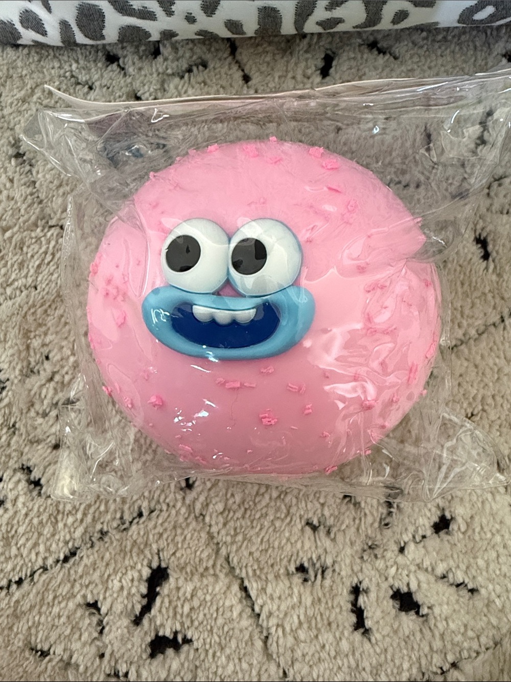 Pink Cute Monster Squeeze Toy - Soft Sensory Ball